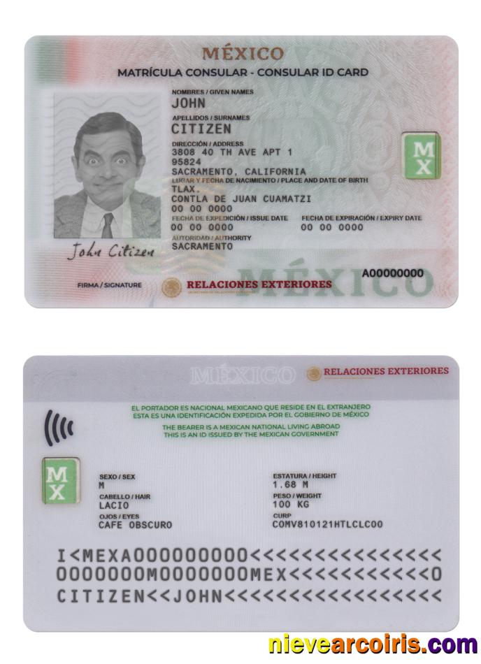 Mexico consular ID card